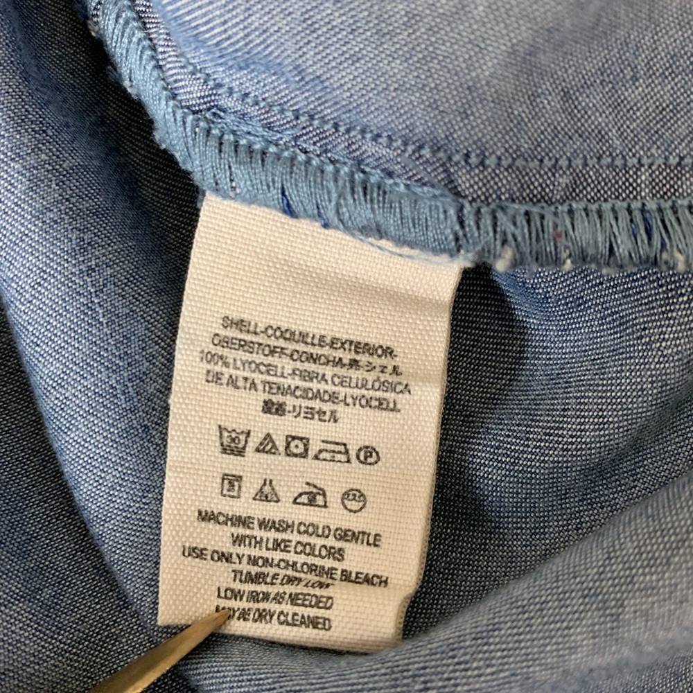Free People Swing Relaxed chambray Shirt Jacket - Picture 7 of 7